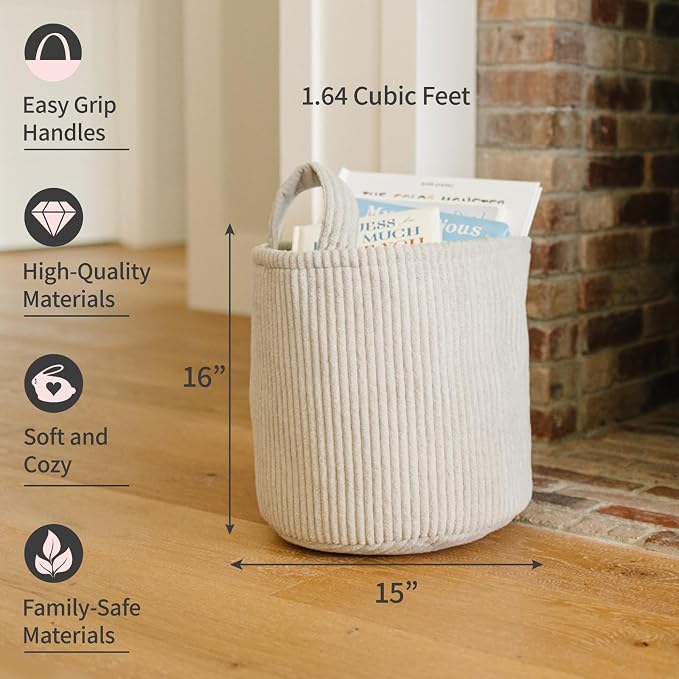 PUTSKA Blanket Basket – Round Storage - Image 2