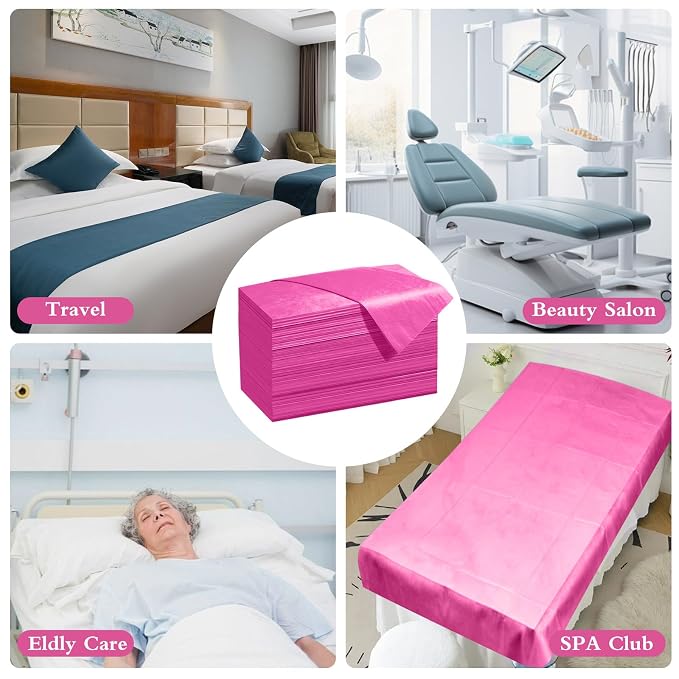 100 Pack Disposable Bed Sheets – 31.5 x 71 in Waterproof Non-woven Sheets - Image 7