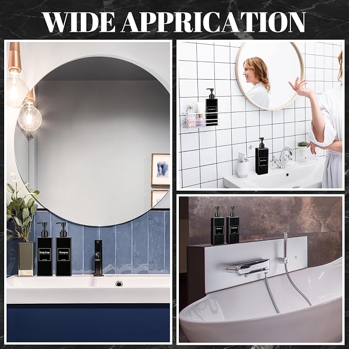 Tanlade 6 Pcs Shampoo and Conditioner Dispenser Bottles 16oz Modern Shower Soap - Image 6