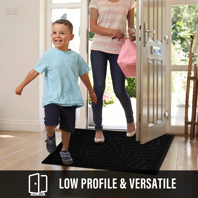 Front Door Mat, Absorbent Resist Dirt Welcome Door Mat Indoor Outdoor, - Image 5