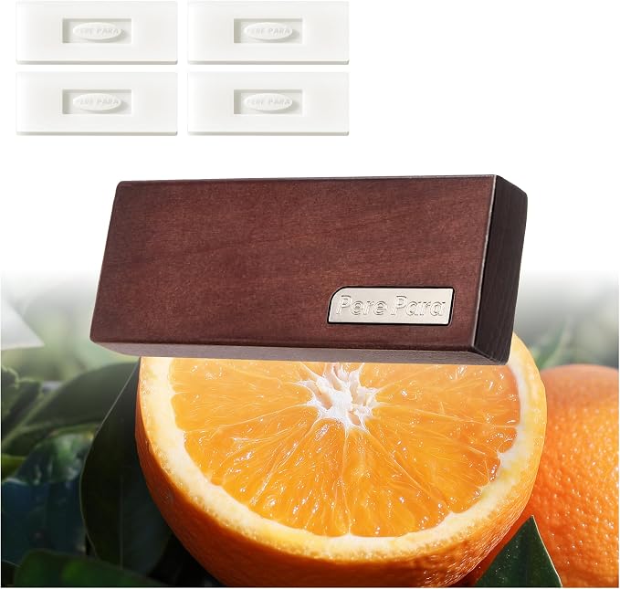 4 Refreshing Scent Bags Wood Car Air Freshener Vent Clip- Natural Scent Diffuser - Image 2