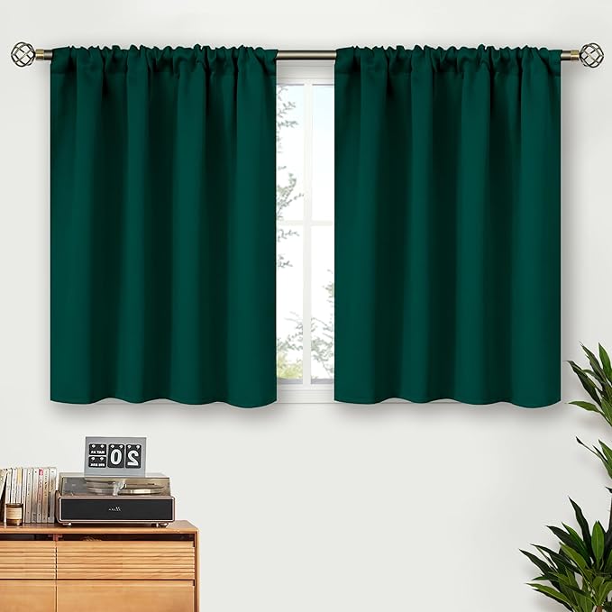 BGment Emerald Green Blackout Curtains 36 Inch Length by BGment