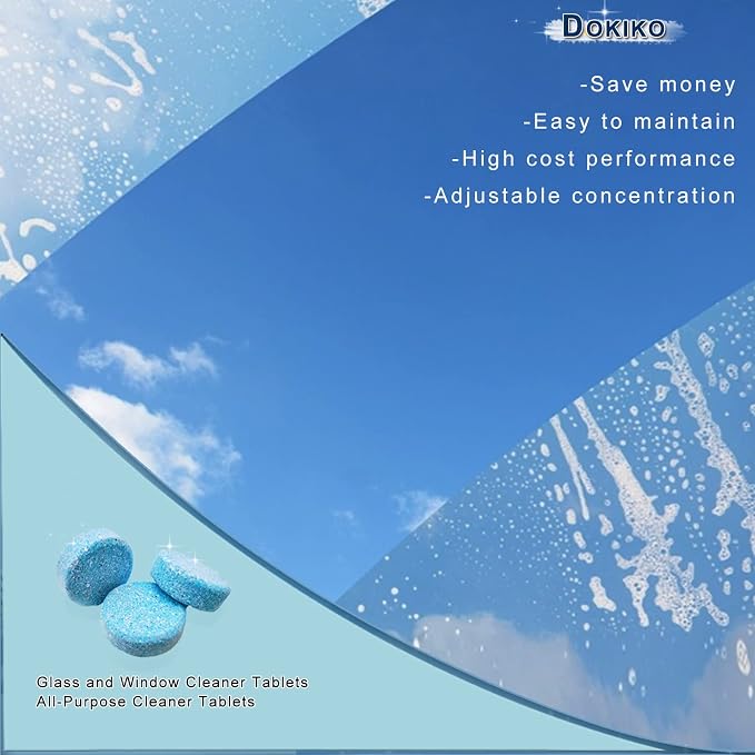 100 PCS Glass Cleaner Refill, Glass Clean Tablets, Window Clean Refill Tablets - Image 7