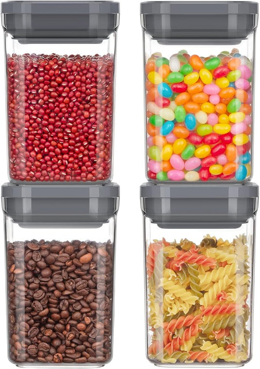 MR.SIGA 4 Pack Airtight Food Storage Container Set, BPA Free Kitchen Pantry by MRSIGA