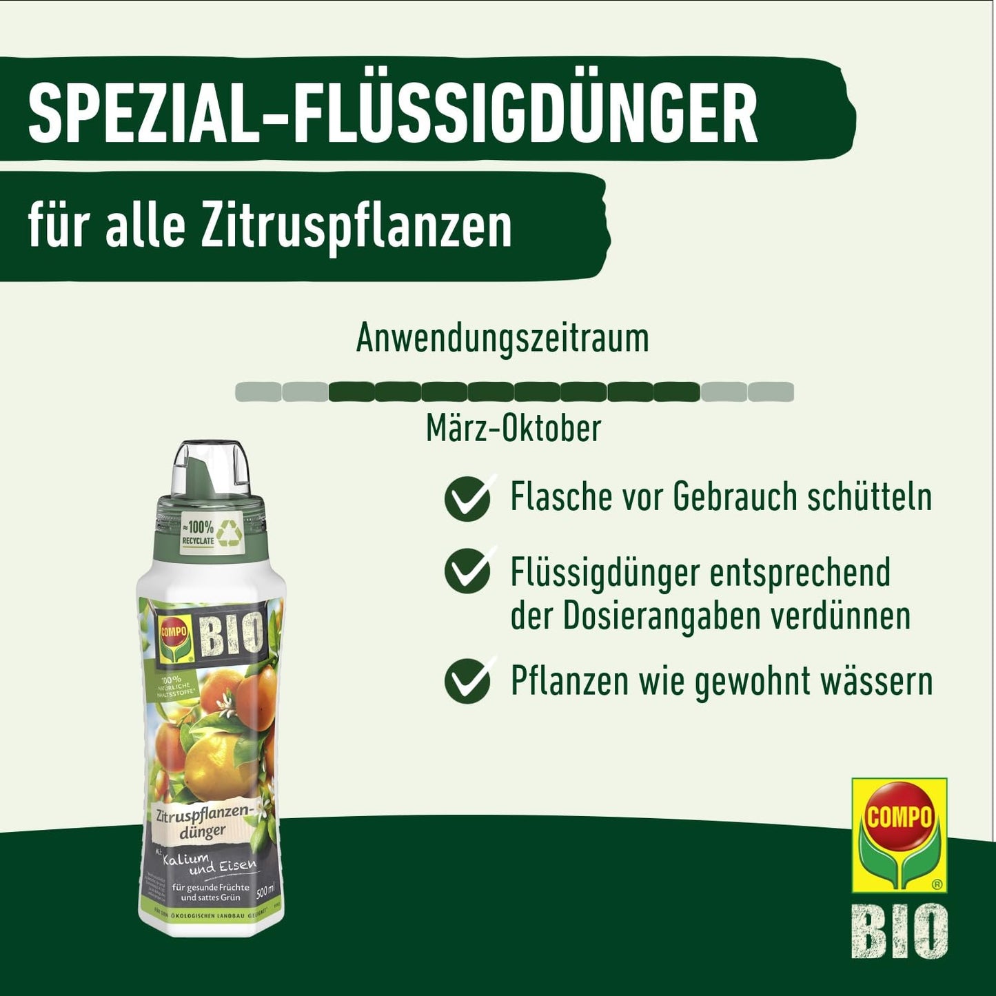 GRILLMER Compo 22245 - Concime Biologico per Piante di agrumi, 500 ml