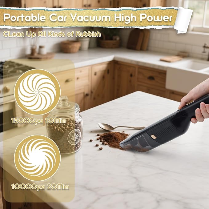 Handheld Vacuum Cordless, High Power Suction, USB Quick Charge, Car Vacuum - Image 5