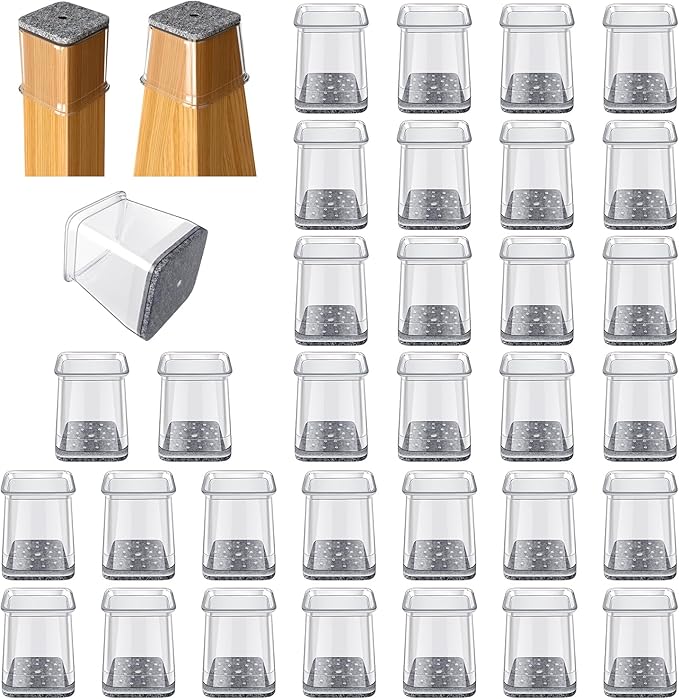32 Pcs Square Chair Leg Protectors by OASMU