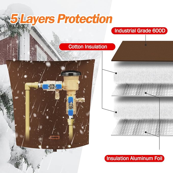 TOHONFOO Backflow Preventer Pipe Insulation Cover - Image 5