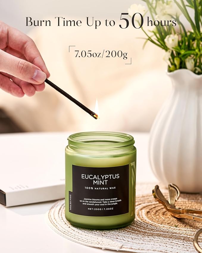 M&SENSE Eucalyptus & Mint Candles - Image 4