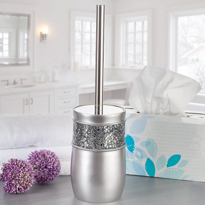 Crackled Glass Toilet Brush - Image 2