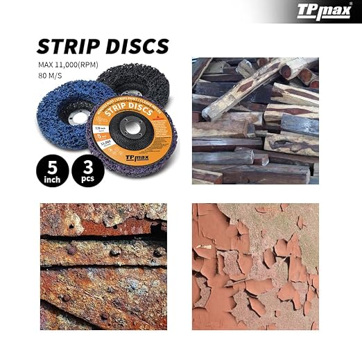 5" x7/8" Stripping Discs Rust Remover Wheel Remove Paint and Oxidation Poly - Image 3