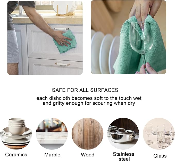kimteny Kitchen Cloth Dish Towels, 13x28 Inches Premium Dishcloths, Super - Image 3