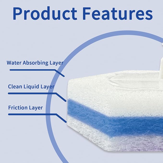 Aimery 100 Counts Blue Disposable Toilet Bowl Cleaning Wand Refills Compatible - Image 5