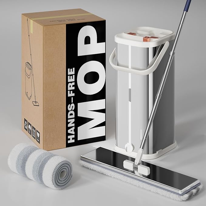 Stainless Steel Mop and Bucket Set by SWIFTIRON