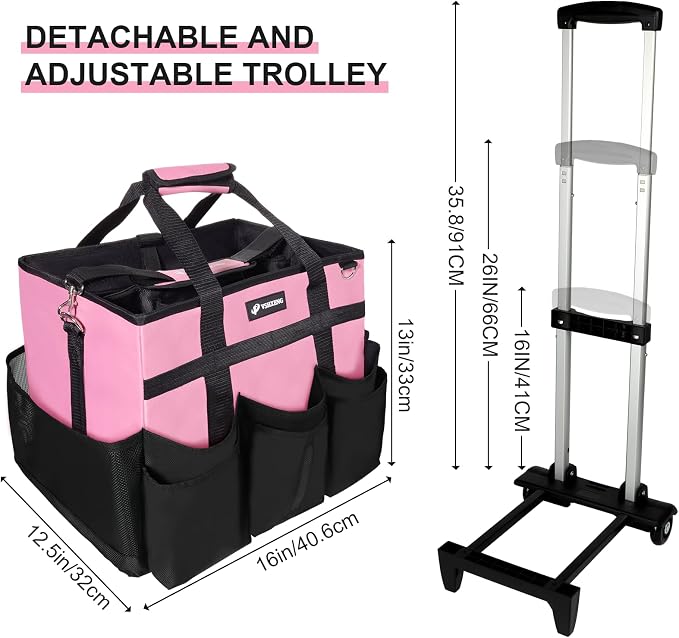 Large Rolling Cleaning Caddy Bag - Image 5