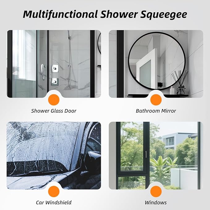 3 Pack Heavy-Duty Scrub Brush Set, Grout Brush, Shower Squeegee, Shower - Image 7