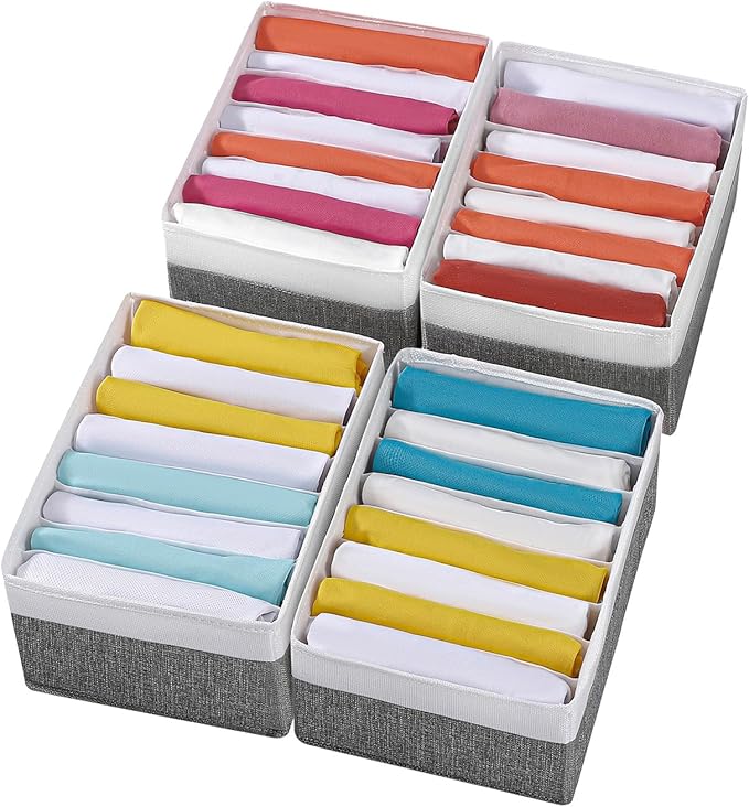 4 Packs T-shirt Drawer Organizers by Coorganisers