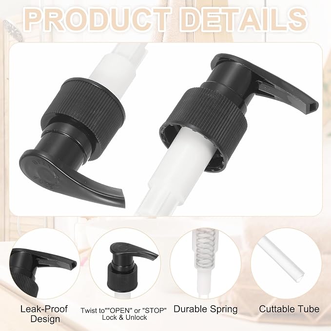 uxcell 8 Pcs Soap Dispenser Pump Heads Soap Dispensers Top Pumps Replacement - Image 3