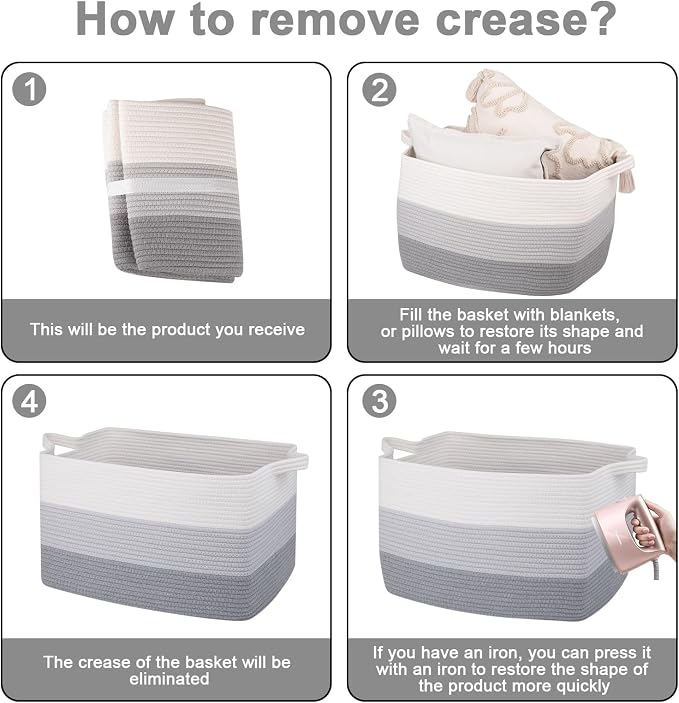 OIAHOMY Rectangle Woven Storage Basket - Image 6