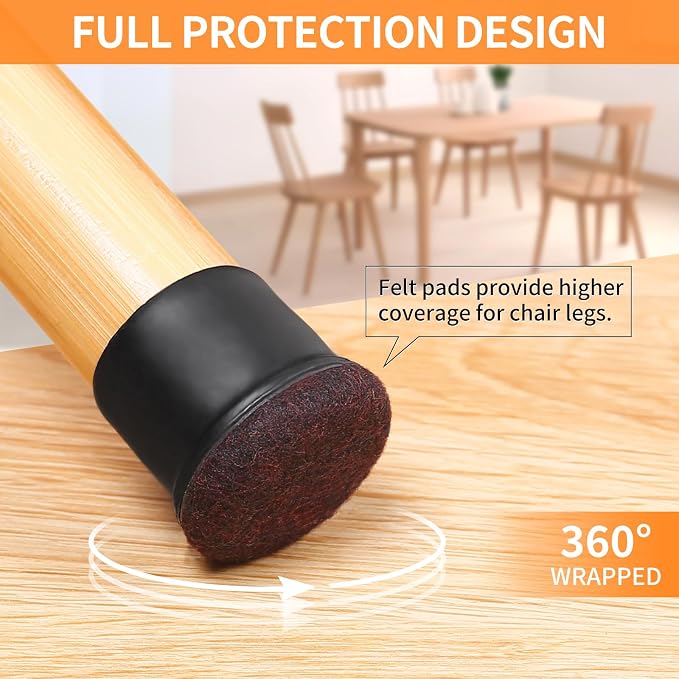 Ezprotekt 24 Pcs Extra Large Chair Leg Floor Protectors - Image 3