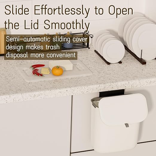 2.4 Gallon Kitchen Compost Bin Hanging Small Trash Can - Image 4