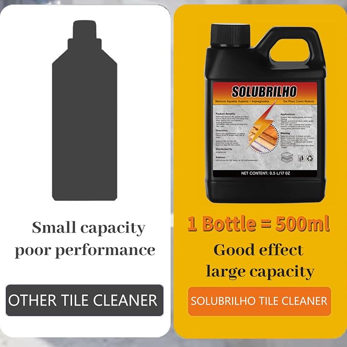 Tile Cleaner, Original Floor Cleaner Black Bottle, 0.5L Multipurpose Powerful - Image 4