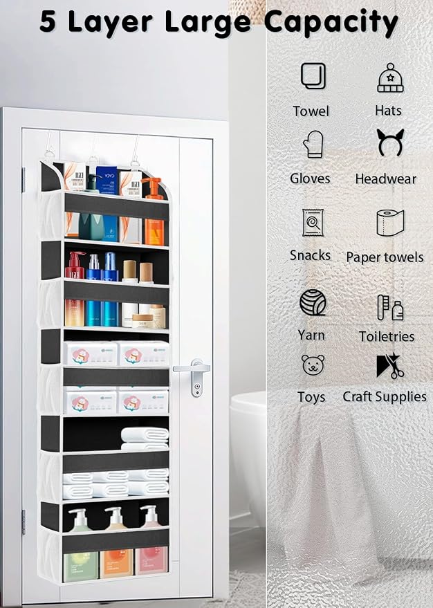 1 Pack Over The Door Organizer Storage, Hanging Organizer Closet - Image 5