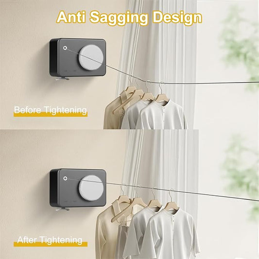 Retractable Clothesline Indoor/Outdoor, Anti-Sag - Image 2