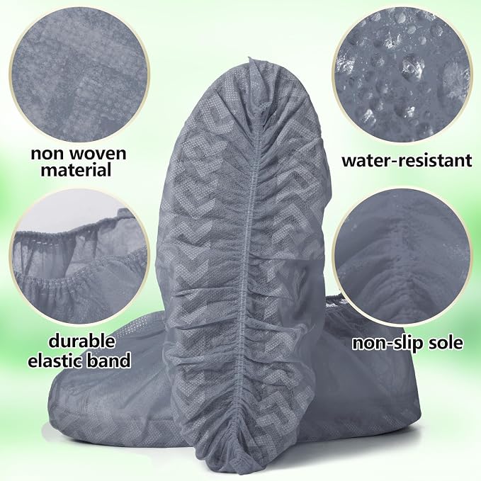 Zhanmai 300 Pack Disposable Shoe Covers Non Slip Disposable Large Foot Booties - Image 3
