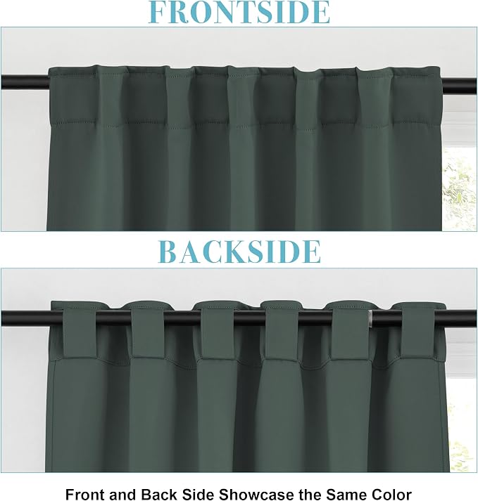 RYB HOME Small Window Curtains Blackout, Privacy Thermal Insulating Drapes - Image 6