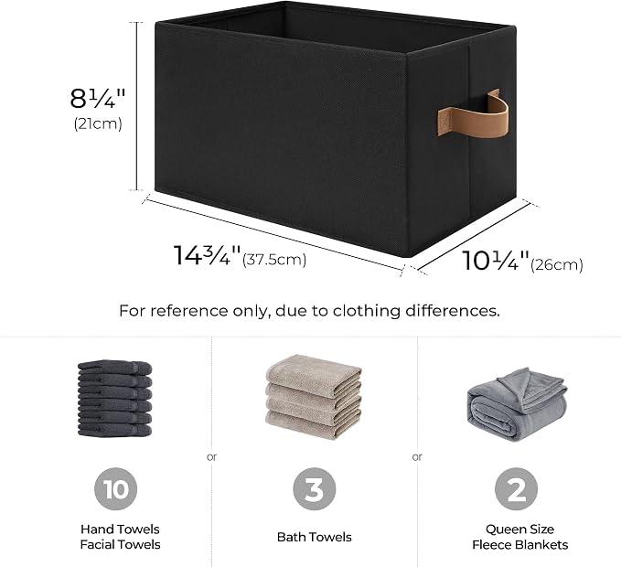 StorageWorks Storage Baskets for Shelves, Foldable Fabric Closet Storage Bins - Image 2