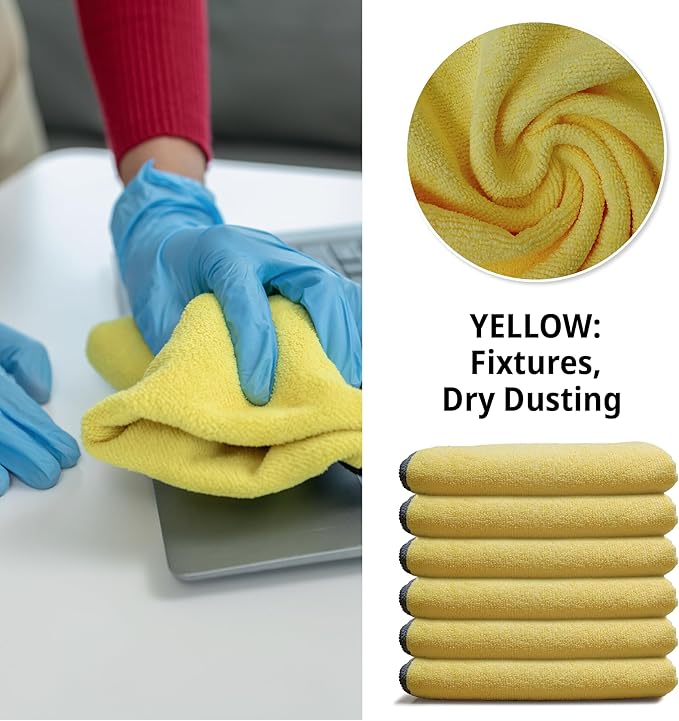 EvaClean Premium Microfiber Cleaning Cloth 16"x16" - Image 6