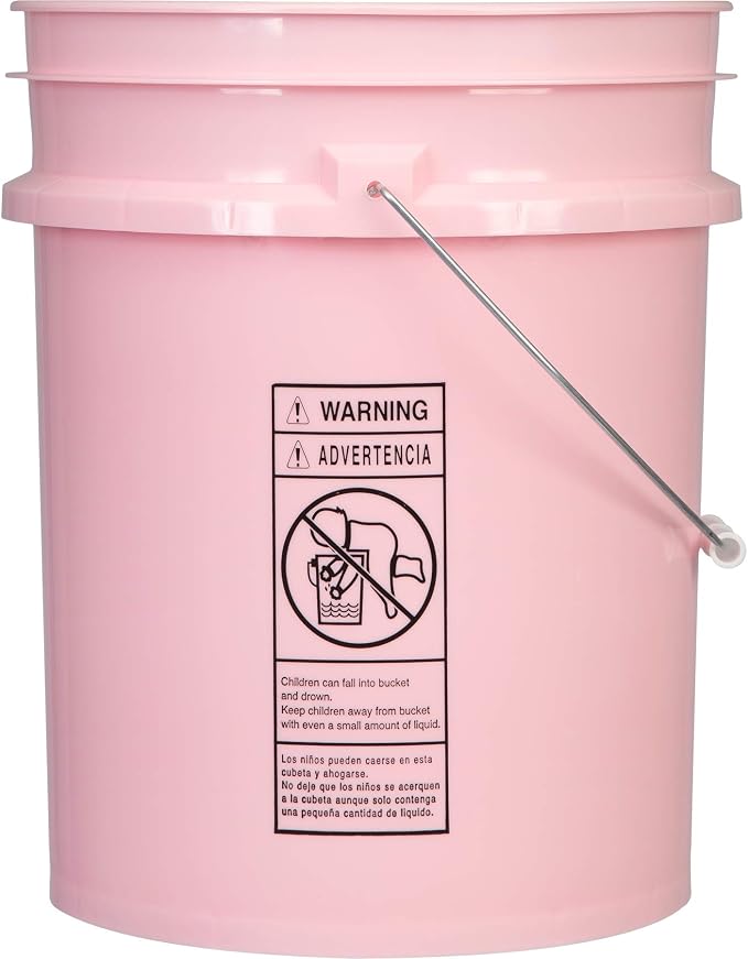 House Naturals 5 Gallon Pink Food Grade Bucket Pail - Image 3