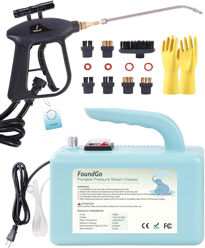 FoundGo 1700W Tankless Handheld Steam Cleaner by FoundGo