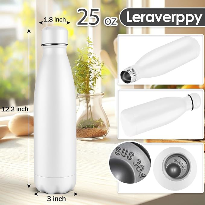 25oz Cola-Bottle Shaped Stainless Steel Leak-proof Water Bottle, Double Wall - Image 2