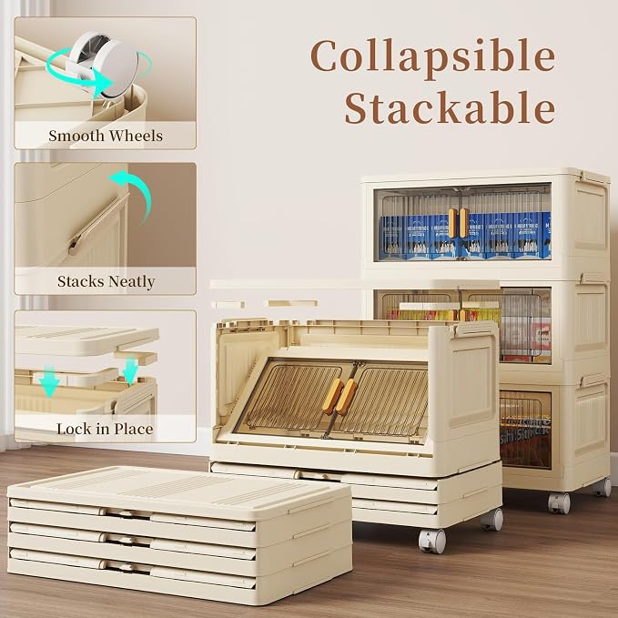 3 Tier Stackable Plastic Storage Bins - Image 6