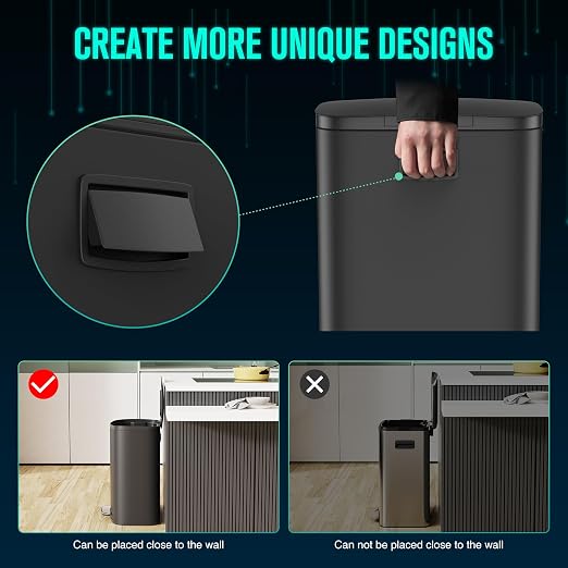 13 Gallon Stainless Steel Foot Pedal Large Trash Can - Image 6