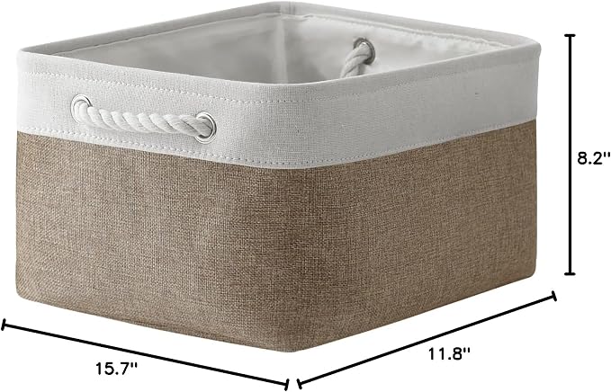 TheWarmHome Storage Basket for Organizing- 15.7x11.8x8.2 inch 1 Pack Fabric - Image 8
