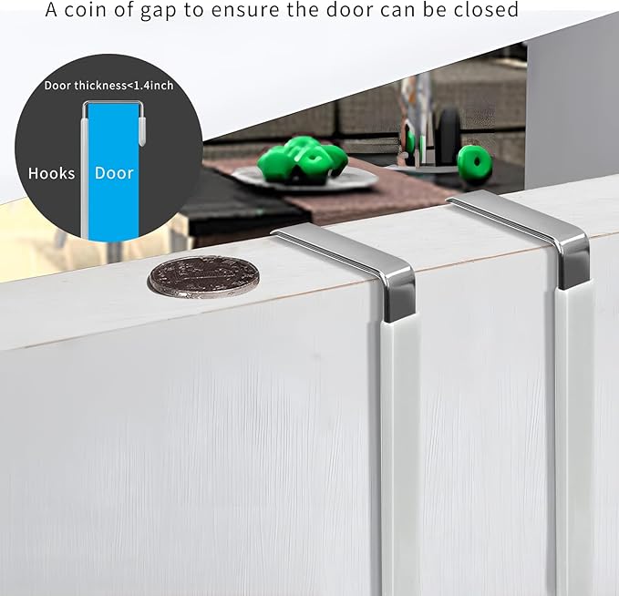 FYY Over The Door Hooks, 4 Pack Door Hangers Hooks - Image 5