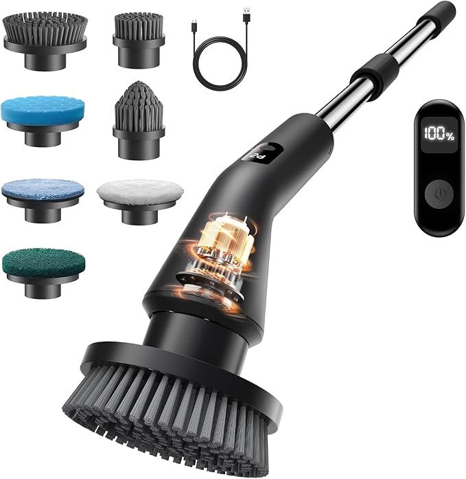 Electric Spin Scrubber, 2025 New Cordless Cleaning Brush by Topmako