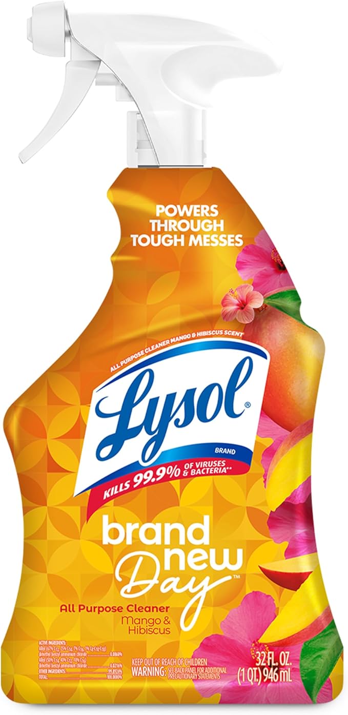 Lysol All Purpose Cleaner Spray, Kitchen & Bathroom Cleaner, Mango & Hibiscus by Lysol