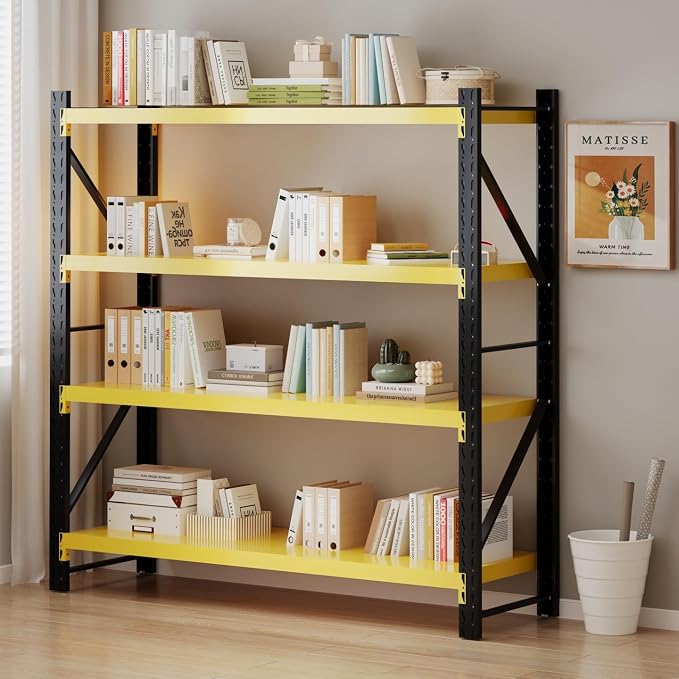 Storage Shelves Heavy Duty, Metal Garage Shelving Units, 4 Tier Storage Rack - Image 2