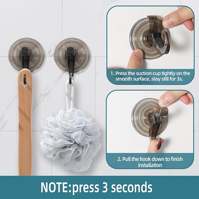 Antimbee 10 Pack Reusable Suction Hooks, Removable Small Suction Cups - Image 4