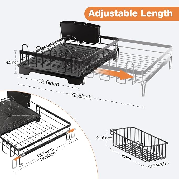 Dish Drying Rack, Extendable Dish Rack, Drying Rack - Image 5