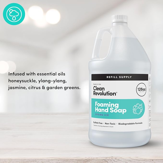 Clean Revolution Foaming Hand Soap Refill Supply Container, Ready to Use Formula - Image 2