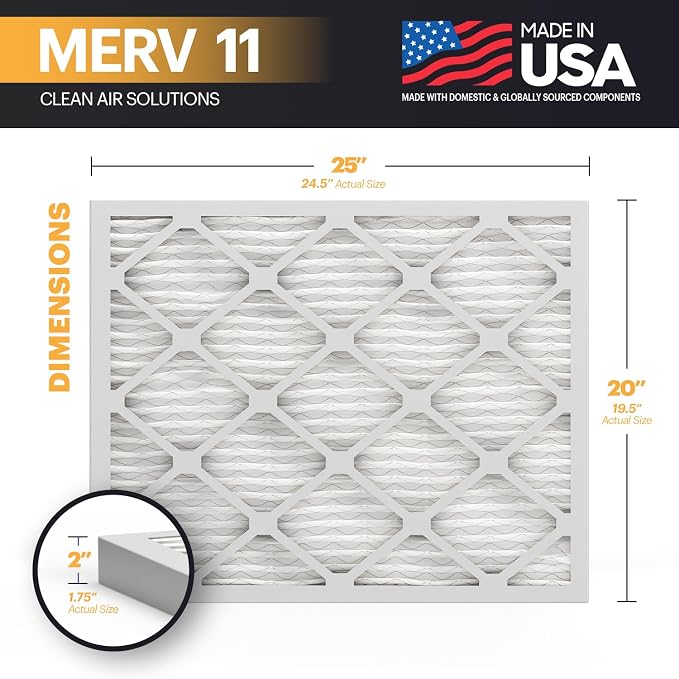 BNX TruFilter 20x25x2 Air Filter MERV 11 - Image 2