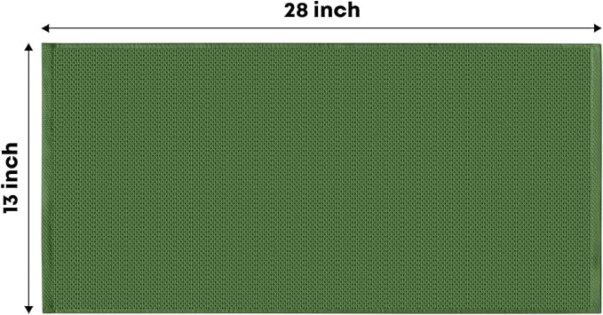 Artoid Mode 100% Cotton Olive Green Waffle Weave Kitchen Dish Cloths, 13x28 - Image 6