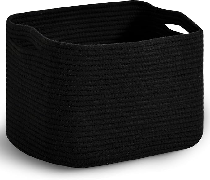 Woven Cotton Rope Storage Basket by ICERZCZ
