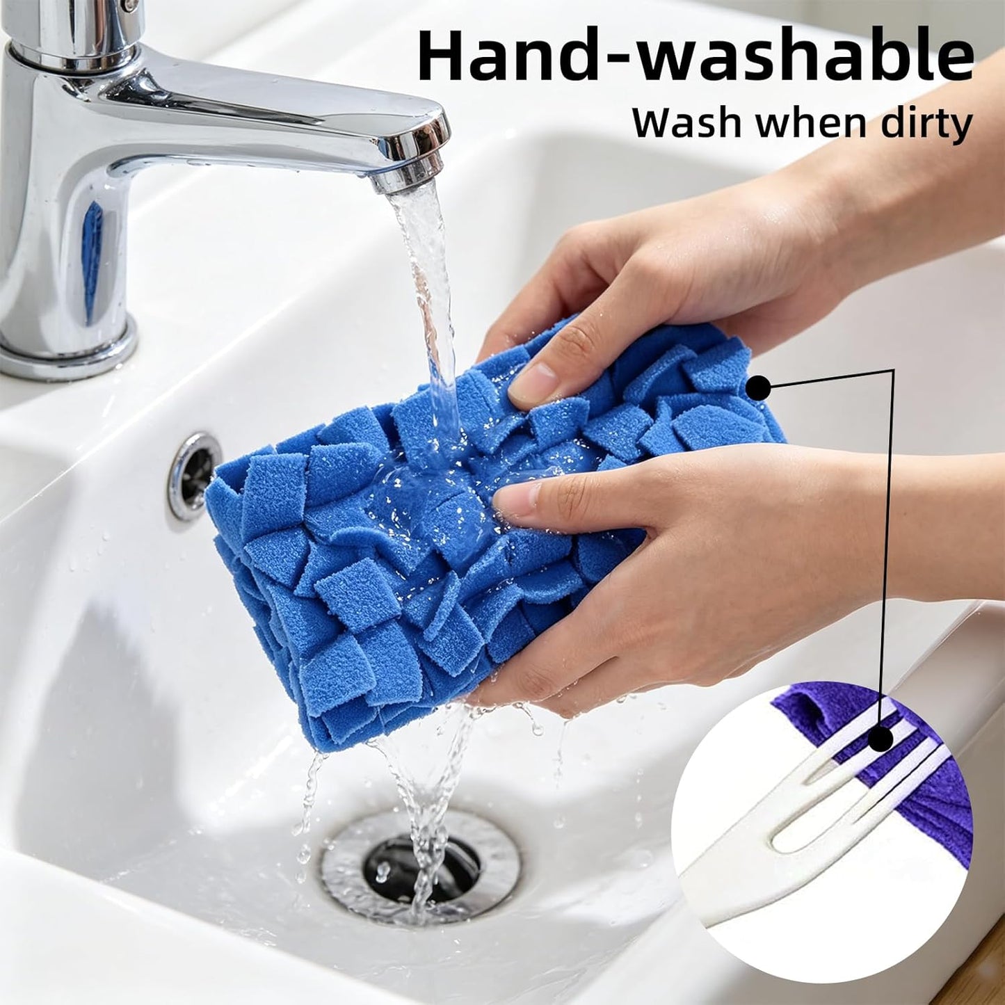 Reusable Duster Refills for Swiffer, 2026 New Washable Heavy Duty Duster Pads, 360° Cleaning Pads for Fan, Window, Blinds, Furniture, Floor (5 pcs)