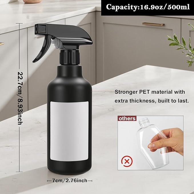 Spray Bottles 16.9oz/500ml Plastic Empty Spray Bottle - Image 3